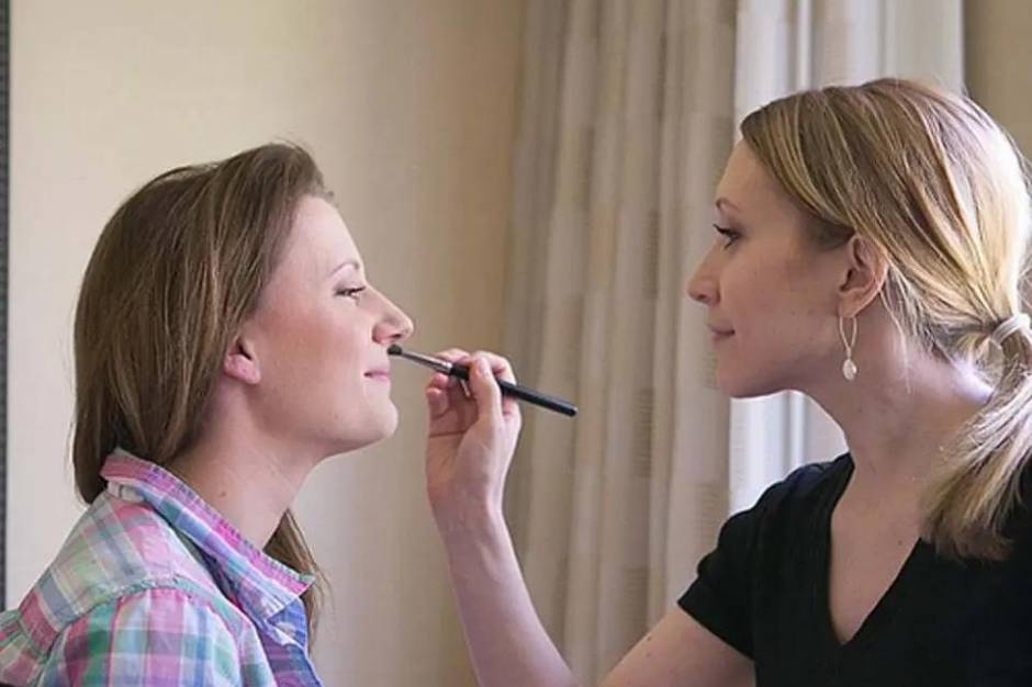 Bridal makeup application