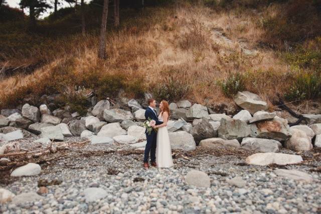 The bride and groom