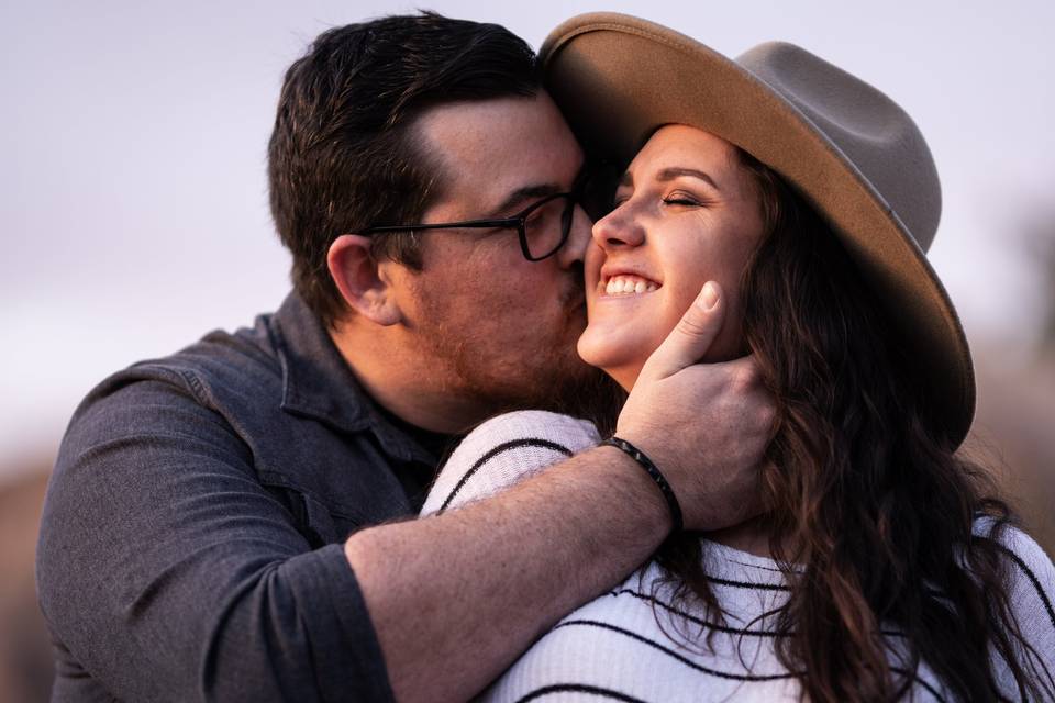 Kiss on cheek