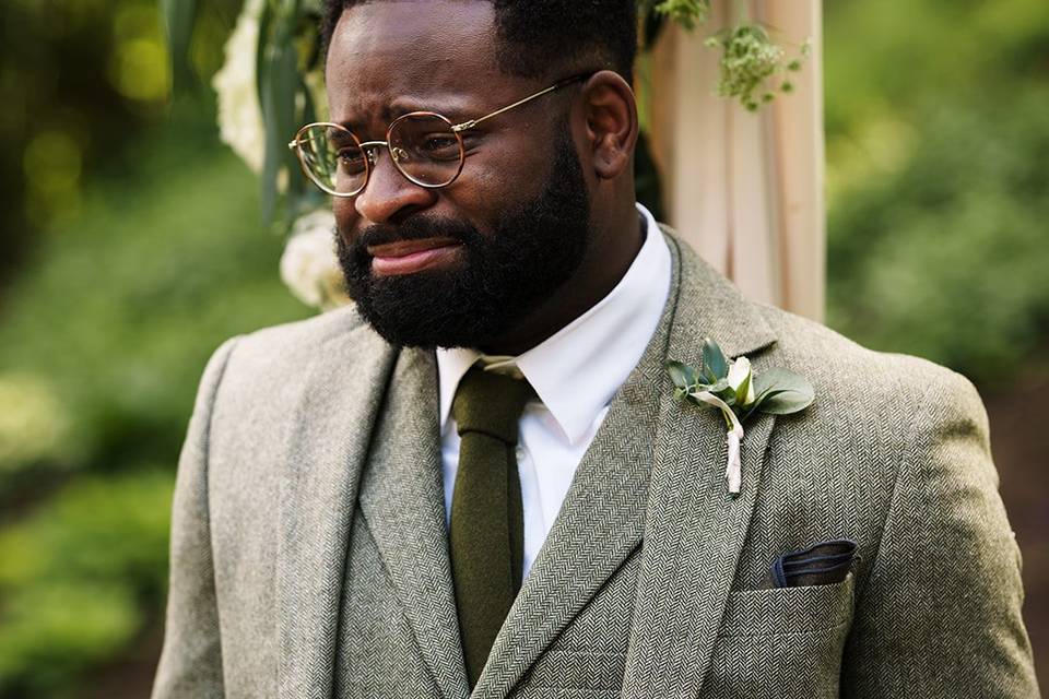 Groom Crying