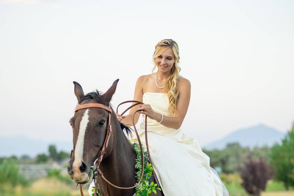 Bridal Photos with Horses