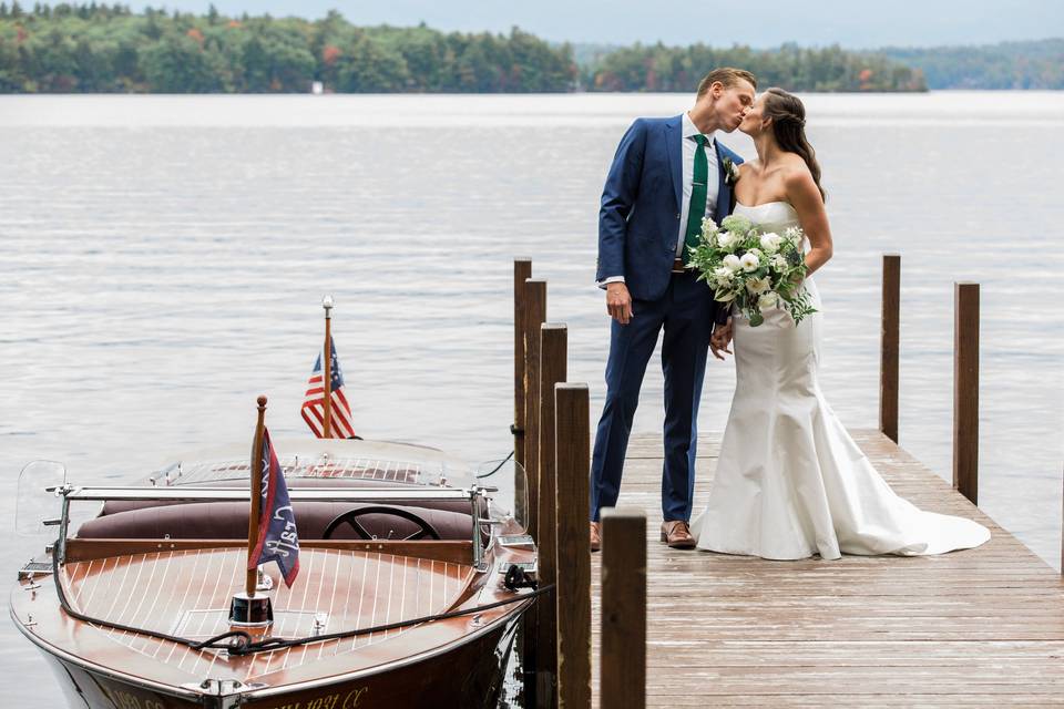 Outdoor wedding setup