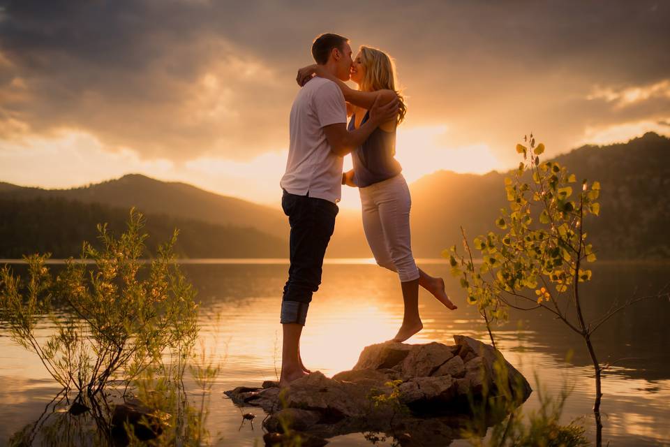 Lake engagement session