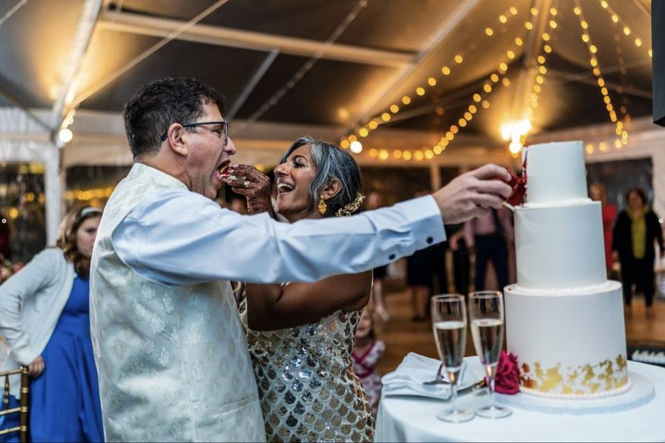 Cutting the cake