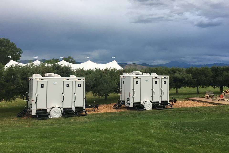 Two portable rooms