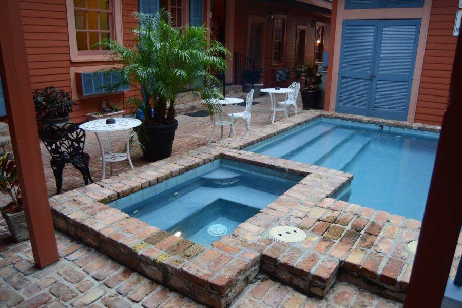 The courtyard pool