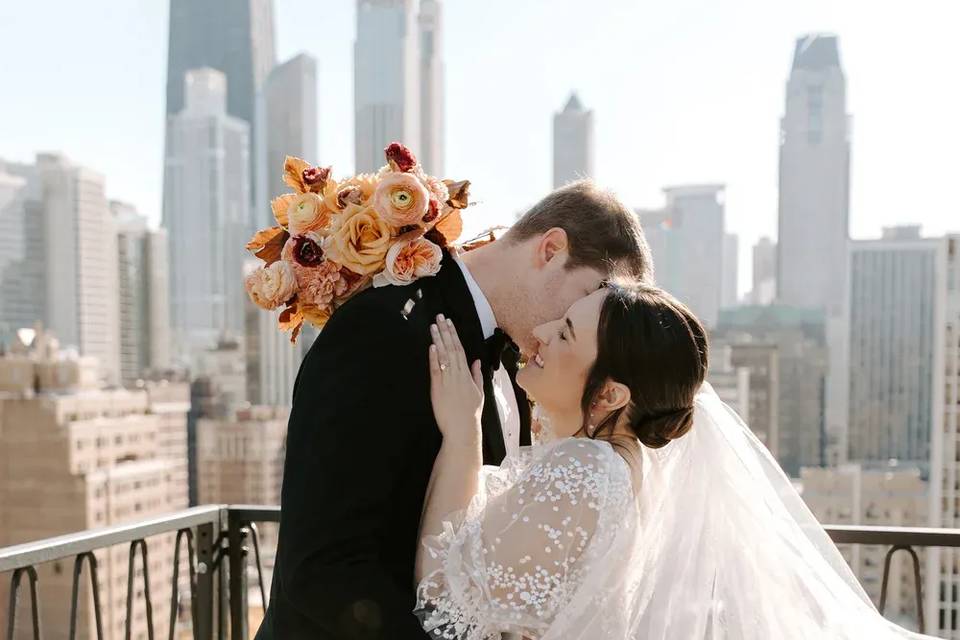 Happy Chicago newlyweds