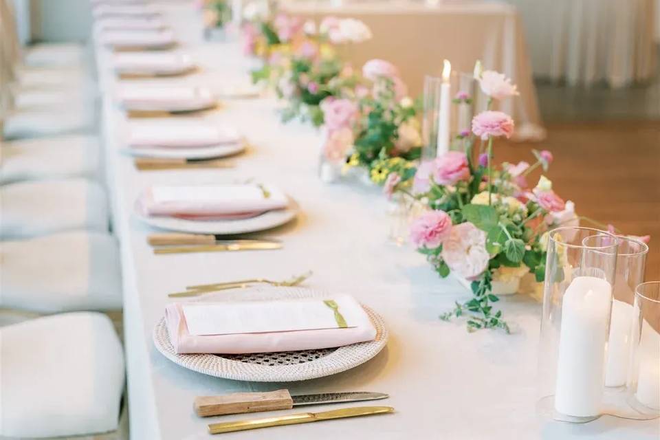 Pretty pastel Head Table