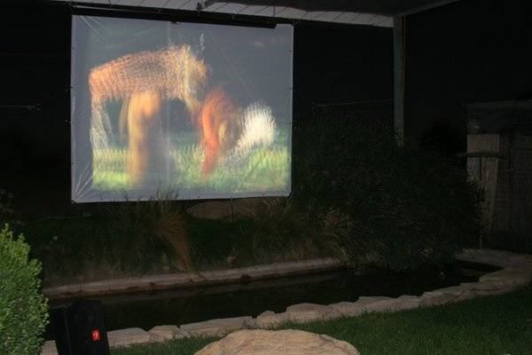 Zoovies.  Outdoor Movie or presentation Capabilities.