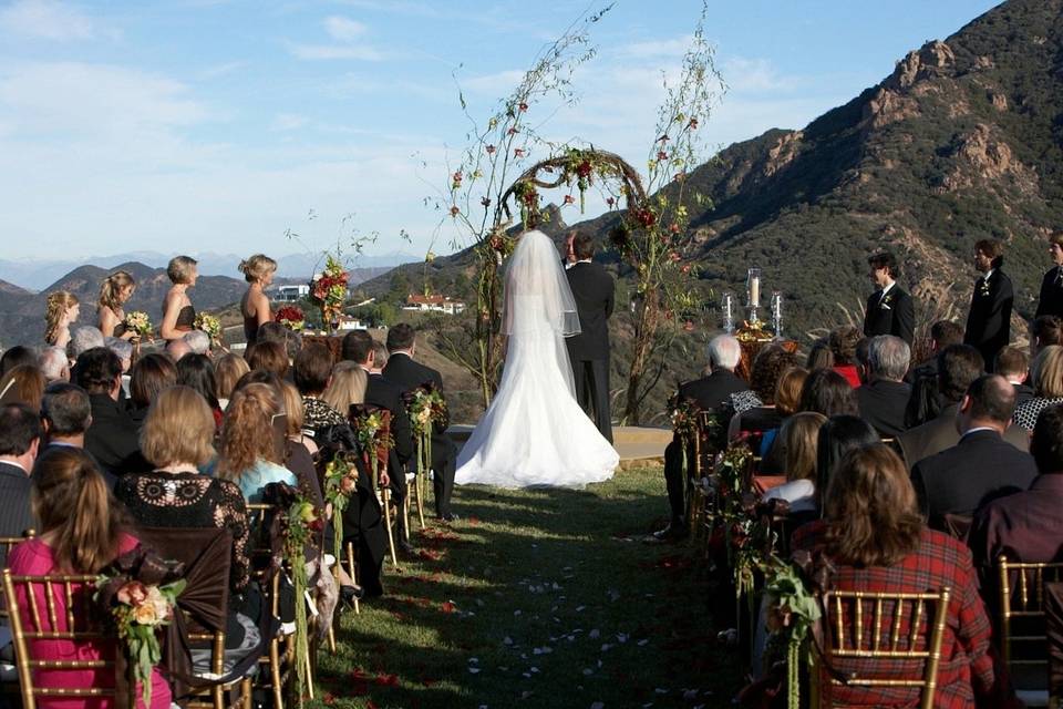 Endless view Malibu wedding
