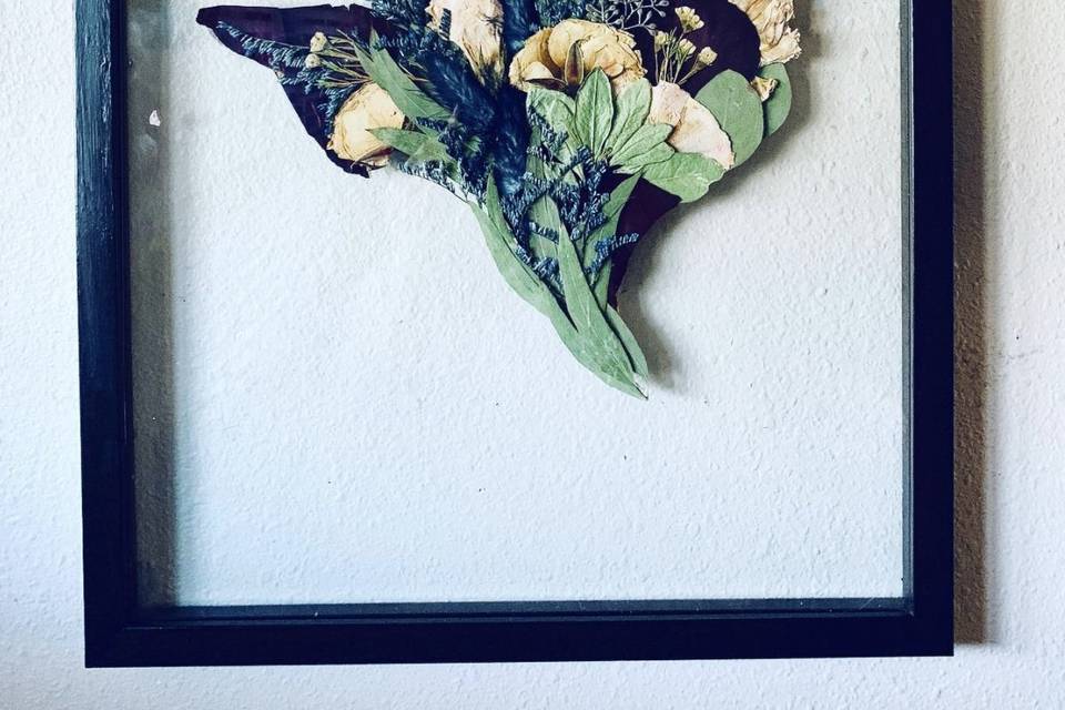 Floating Texas Framed FLowers