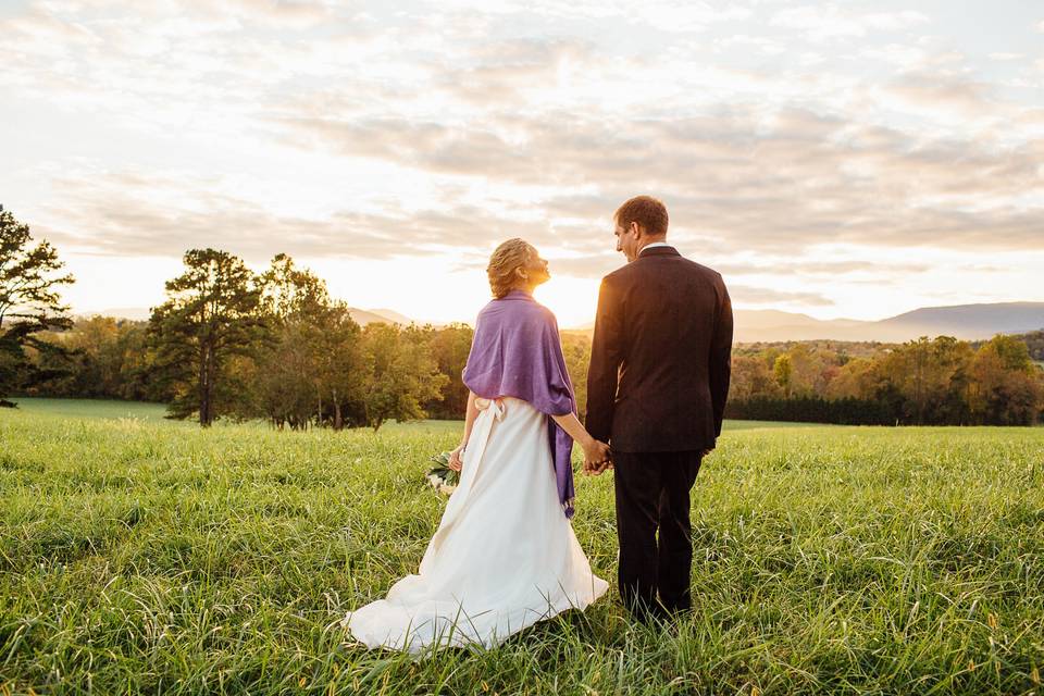 The horse drawn carriage adds such a romantic touch to any day.