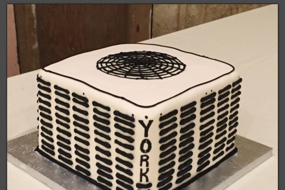 Groom’s cake “air conditioner”