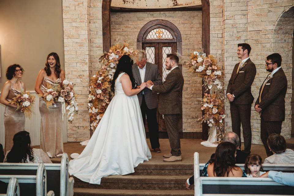 Florals in the ceremony area