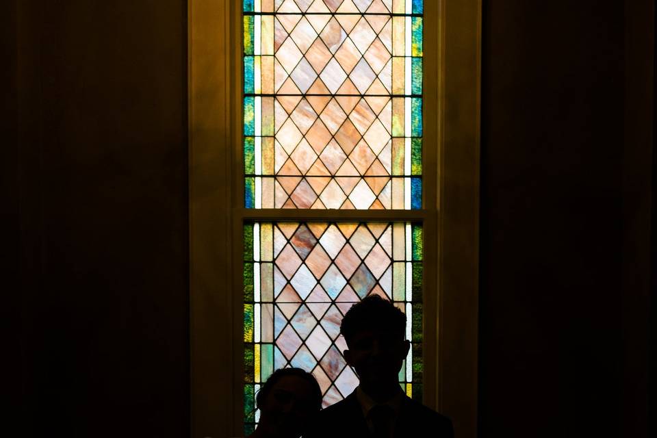 Stained glass portrait