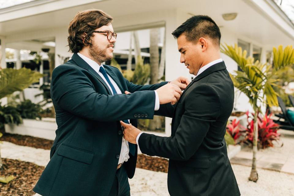 Groom and the groomsmen