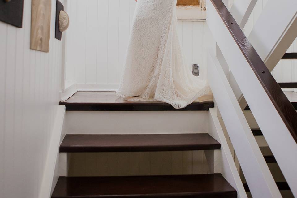 Bride getting ready