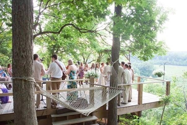 Ceremony deck with views