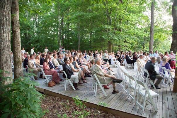 Guests at ceremony deck