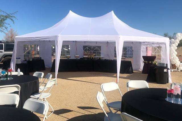 29x21 party tent VIP package