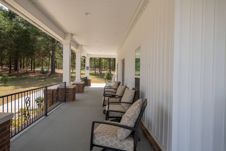 Covered Patio at Anniston Hall