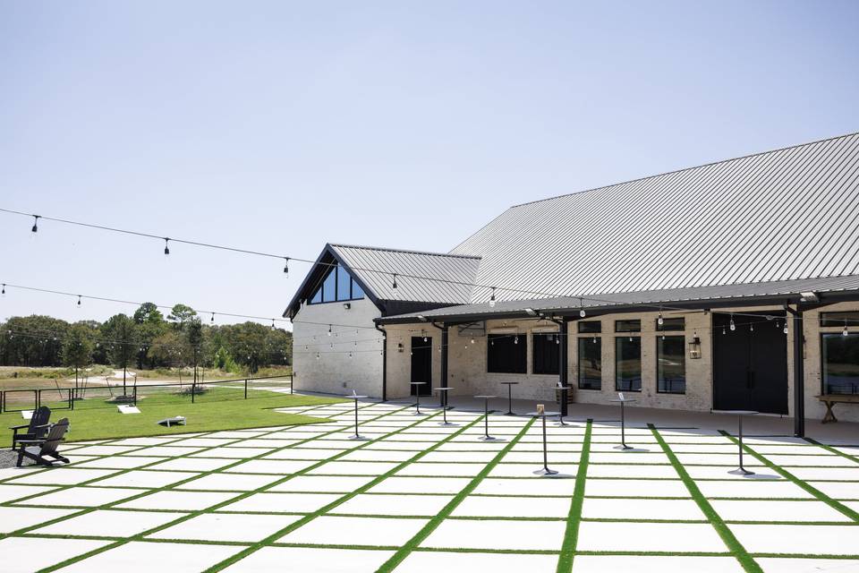 Courtyard + Cornhole