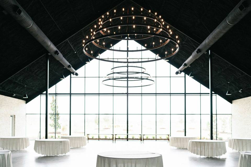 Glass walled reception
