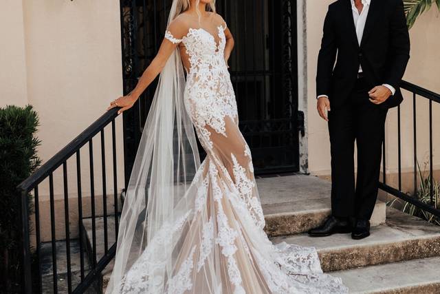 Long Sleeve Lace Open Back Mermaid Wedding Dresses, Long Custom Weddin –  SposaDresses