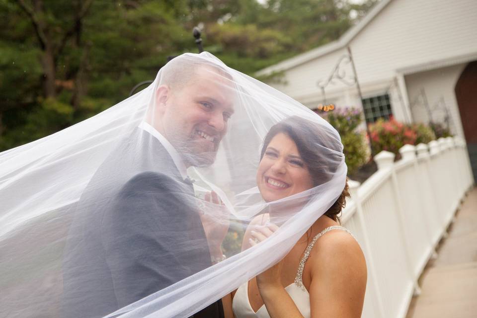 Bride and Groom Veil Fail