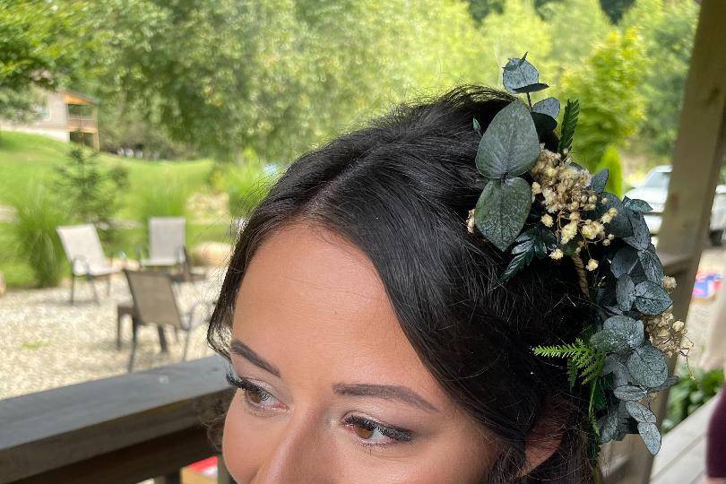 Floral updo