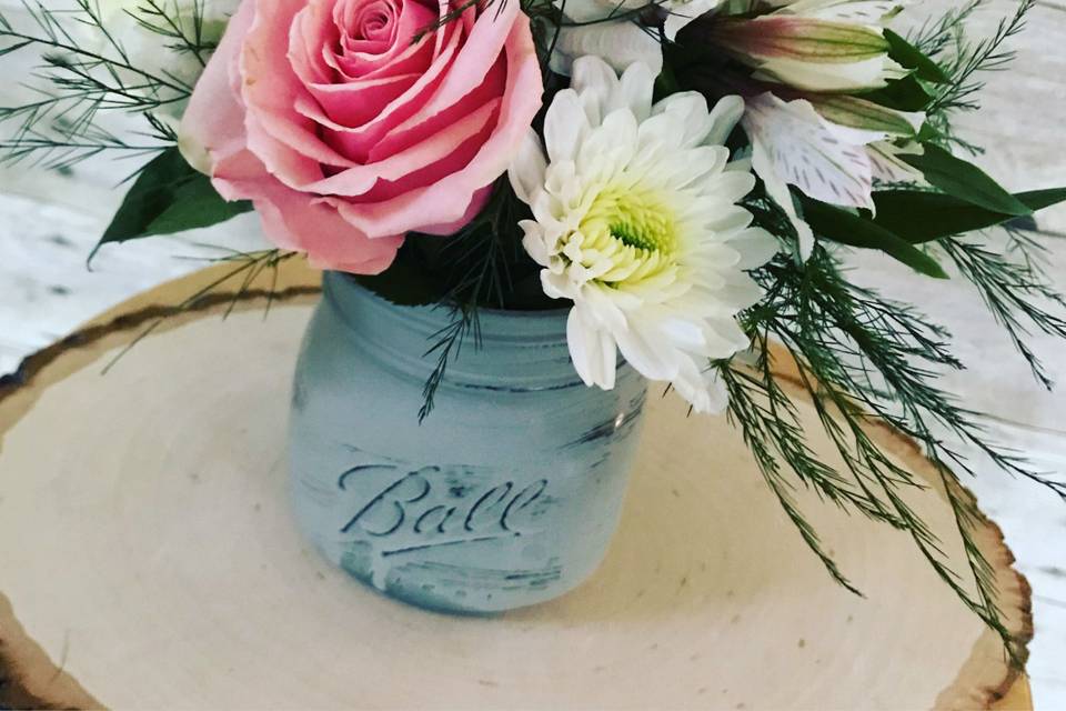 Dainty flowers in vase