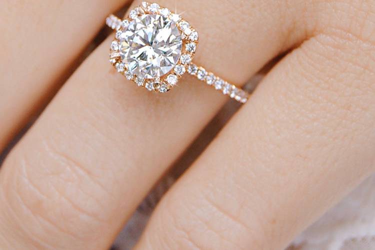 Thin cushion halo-diamond-engagement-ring-in-rose-gold-by-Ascot-Diamonds