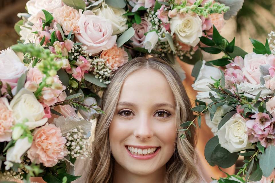 Rosy toned makeup