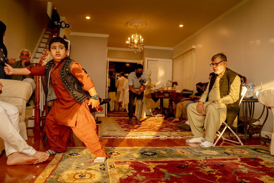 Child Having Fun at Reception