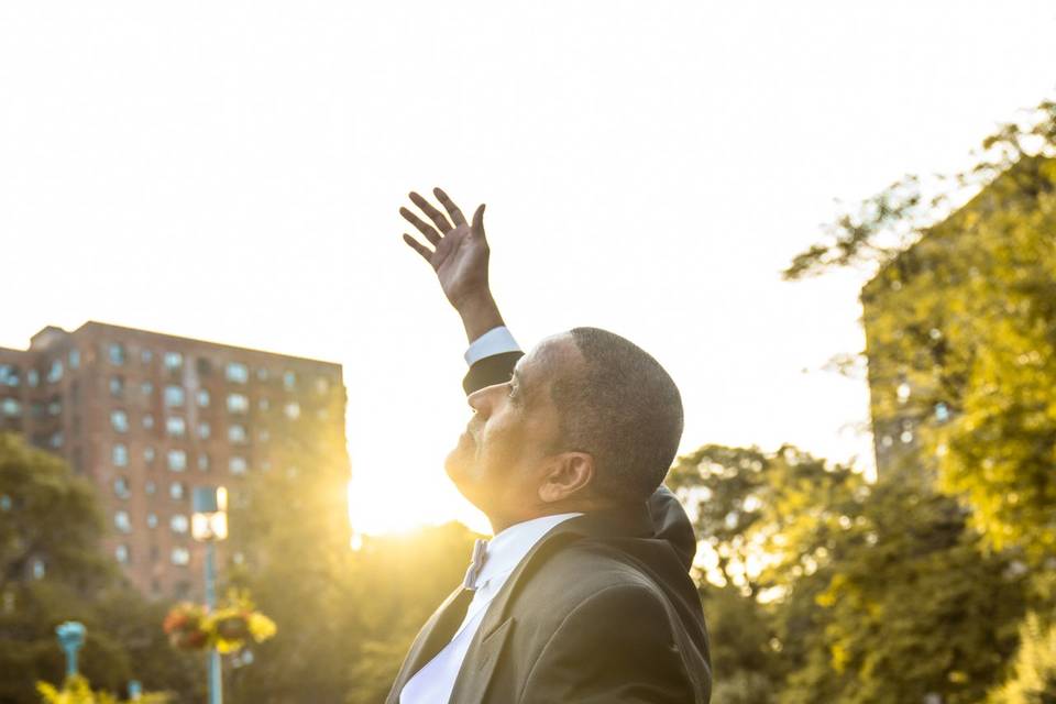 Groom's moment of Inner Peace