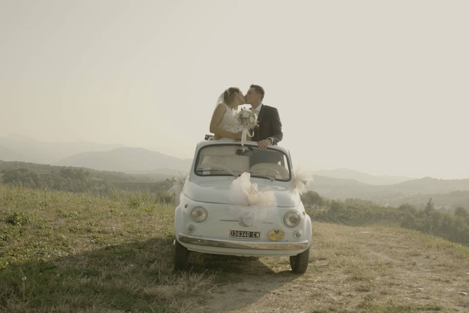 Wedding in Italy with Fiat 500