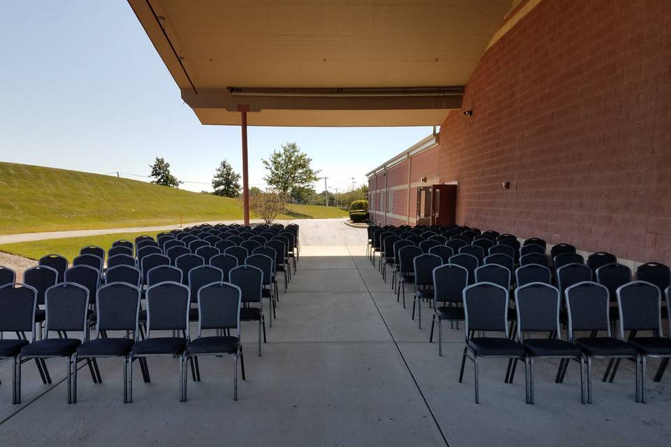 Wedding ceremony area set-up