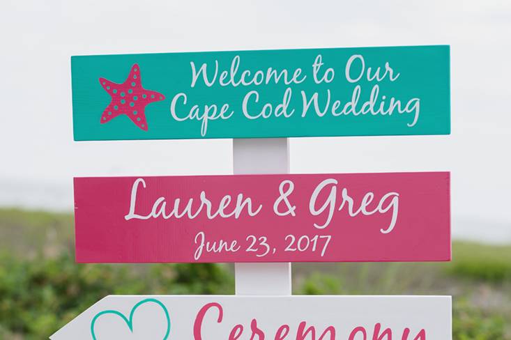 Directional wedding signs