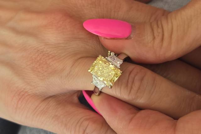 Yellow Radiant Cut Ring