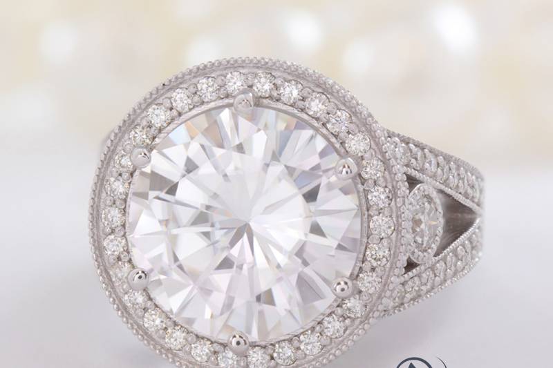 6ct Round Engagement Ring