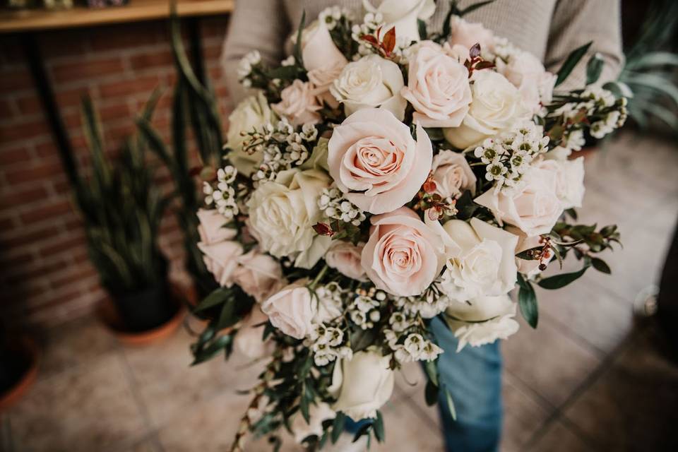 Pink and White Roses