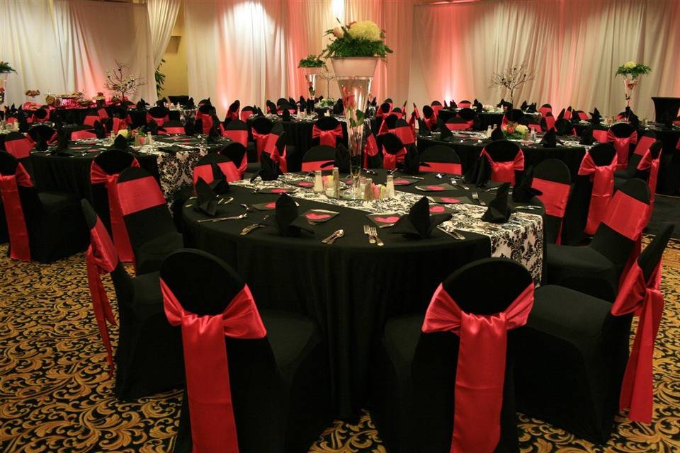 Black & Red Reception Design