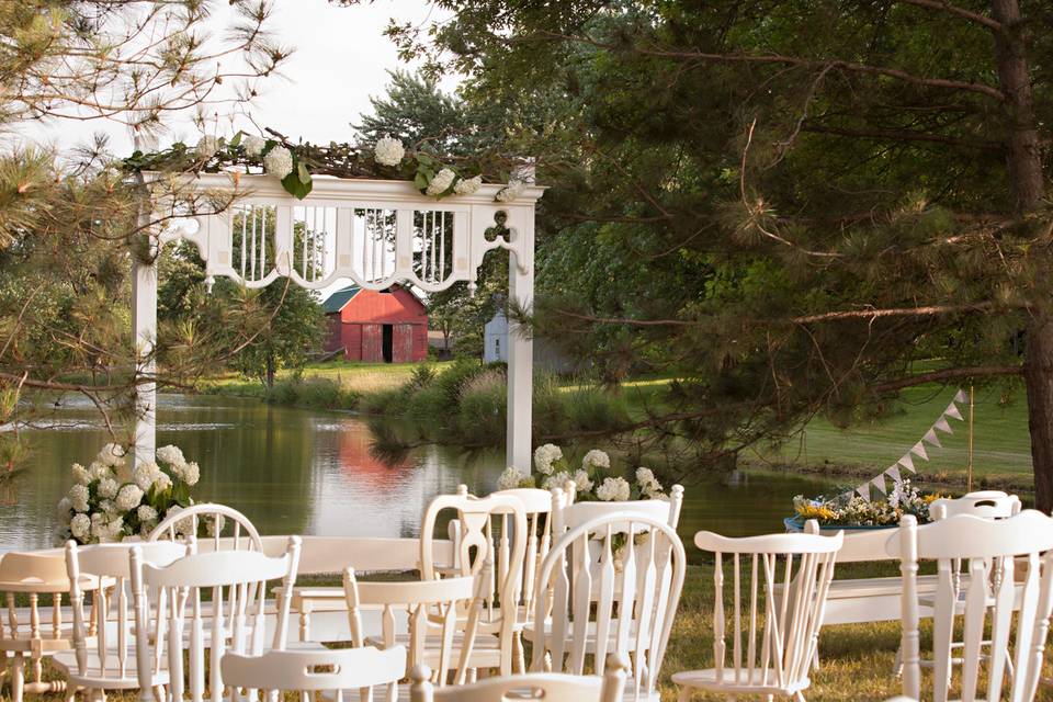 Outdoor wedding ceremony