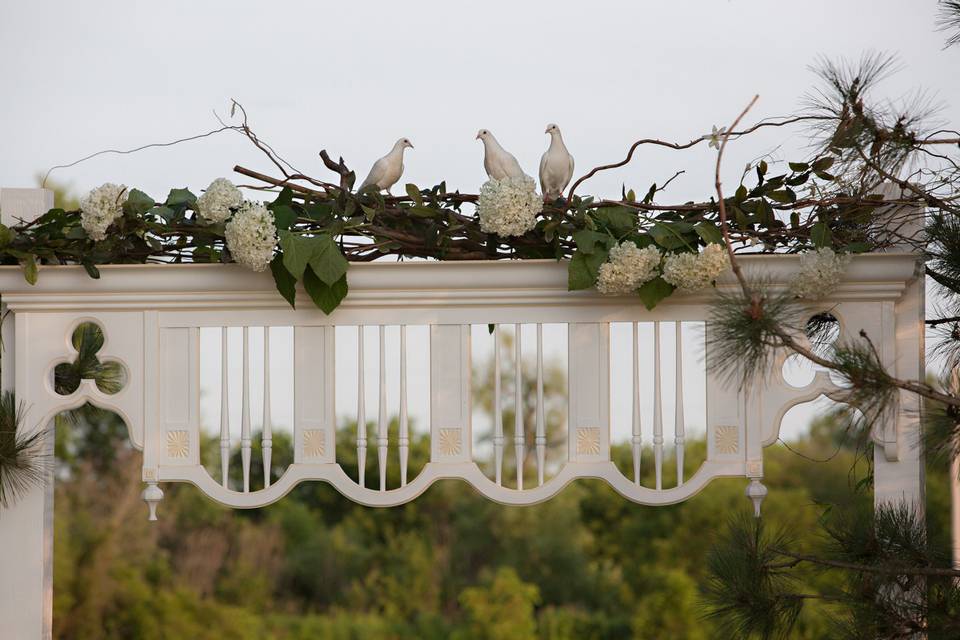 Outdoor wedding ceremony