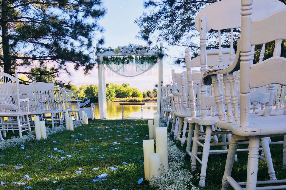 Outdoor wedding ceremony