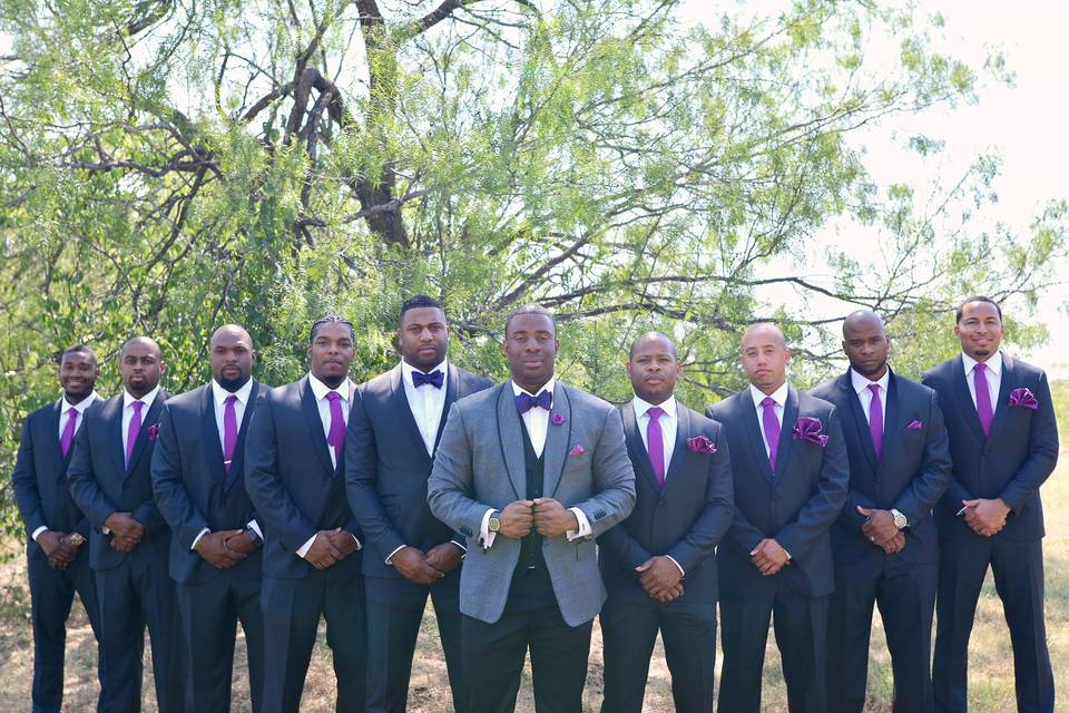 The groom and his groomsmen