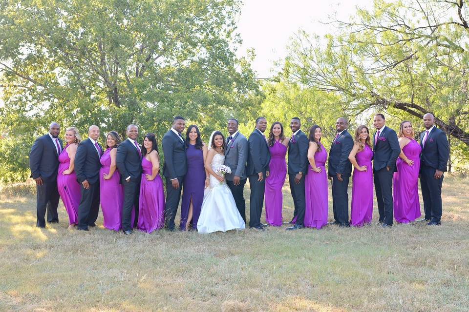 The beautiful bridal party