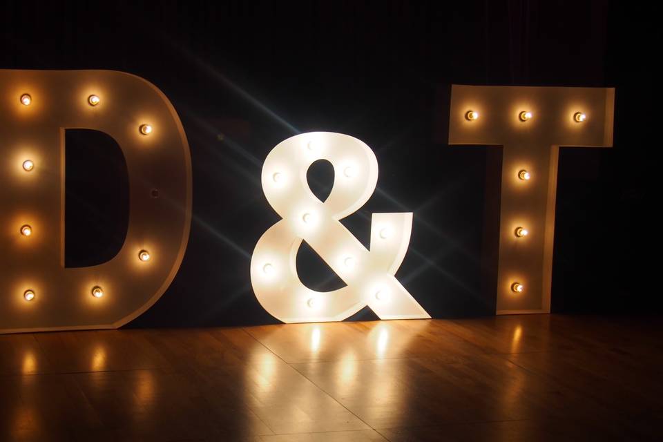 Marquee letters give a special