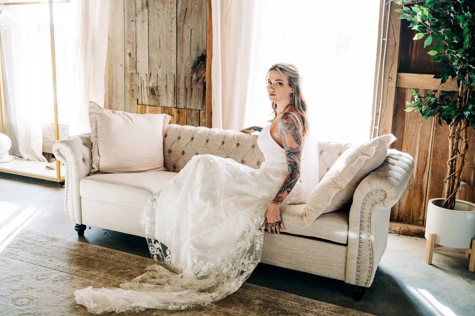 Bride room couch