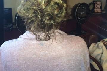 Back details of updo